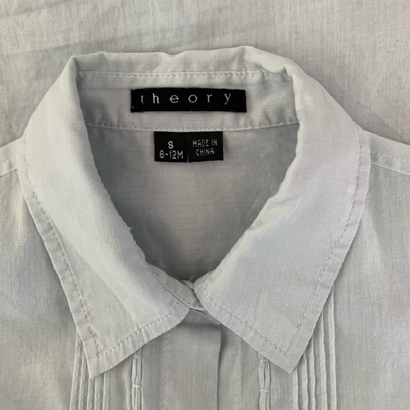 Theory Baby Button Down Light Blue Shirt - Picture 3 of 3